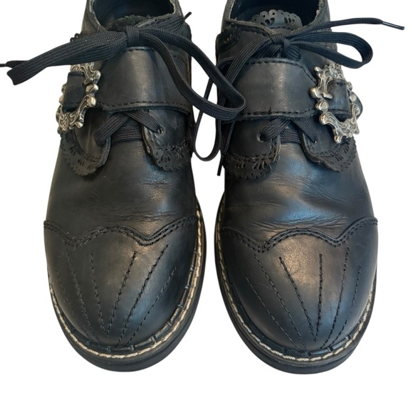 John Fluevog Discontinued 7TH Heaven Capellan Buckled Derby Shoe, Sz 6 - Picture 6 of 16